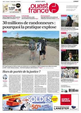 Cover of Ouest France (Lorient)