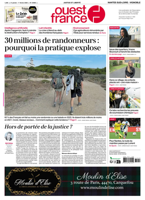 Cover of Ouest France (Nantes / Sud-Loire / Vignoble)