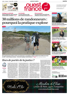 Cover of Ouest France (Nantes)