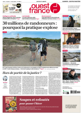 Cover of Ouest-France (Quimper Centre-Finistere)