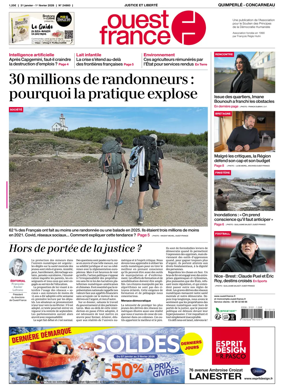 Cover of Ouest-France (Quimperle Concarneau)