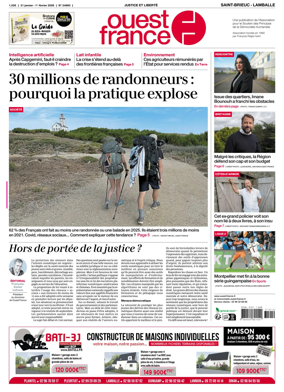 Cover of Ouest-France (Saint-Brieuc Lamballe)