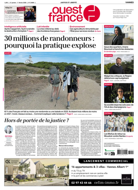 Cover of Ouest France (Vannes)