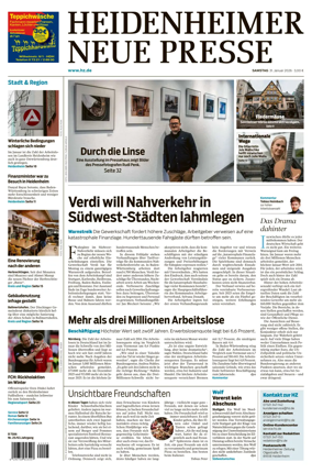 Cover of Heidenheimer Neue Presse