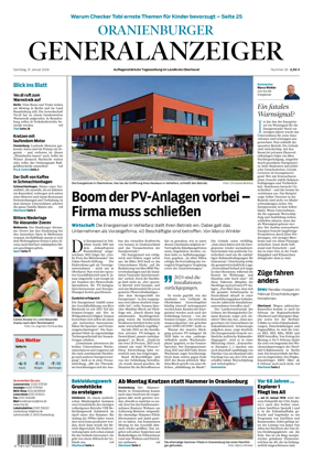 Cover of Oranienburger Generalanzeiger