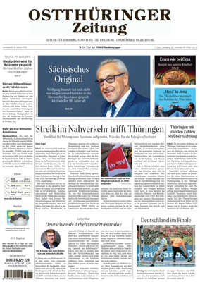 Cover of Ostthuringer Zeitung (Saale-Holzland-Kreis)