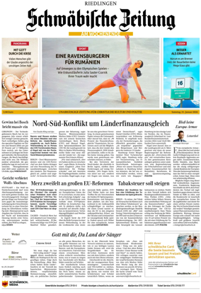 Cover of Schwabische Zeitung (Riedlingen)