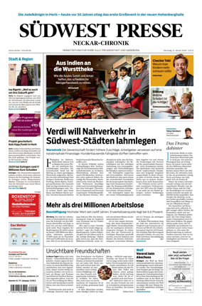 Cover of SUDWEST PRESSE - Neckar-Chronik