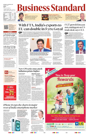 Cover of Business Standard