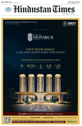 Cover of Hindustan Times (Gurgaon)