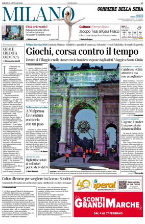 Cover of Corriere della Sera (Milano)