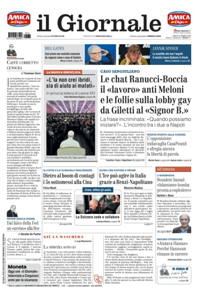 Cover of Il Giornale (Italy)