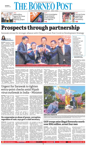 Cover of The Borneo Post (Sarawak)