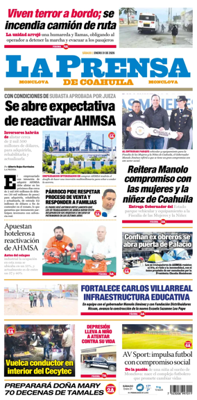 Cover of La Prensa de Coahuila