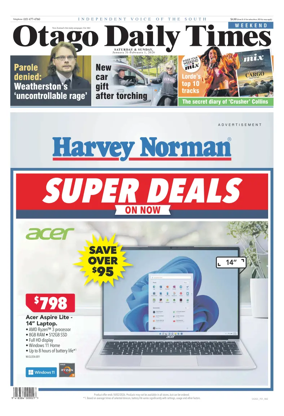 Cover of Otago Daily Times