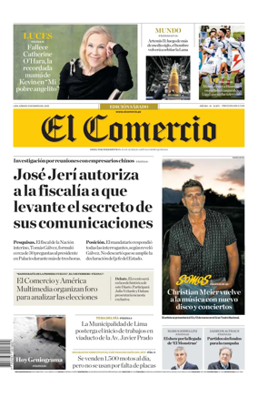 Cover of Diario El Comercio