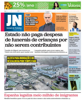 Cover of Jornal de Noticias