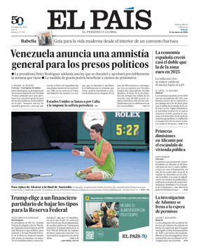 Cover of El Pais
