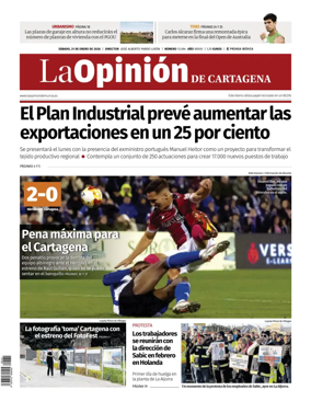 Cover of La Opinion de Murcia (Cartagena)