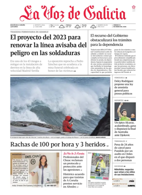 Cover of La Voz de Galicia (A Coruna)