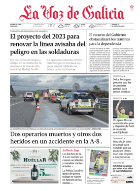 Cover of La Voz de Galicia (Lugo)