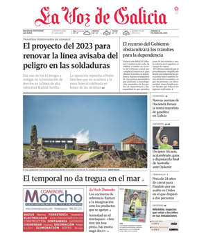 Cover of La Voz de Galicia (Pontevedra)