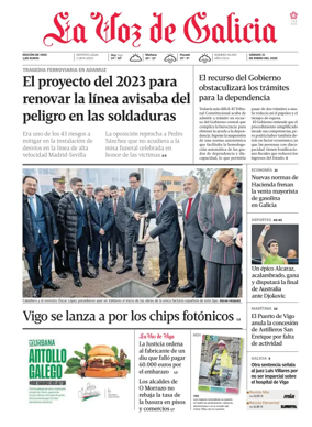 Cover of La Voz de Galicia (Vigo)