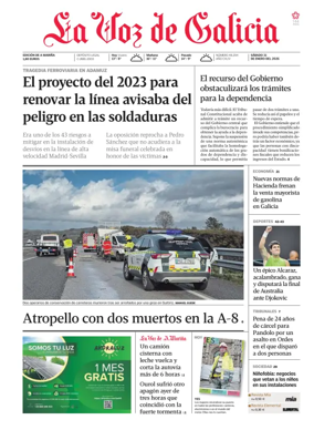 Cover of La Voz de Galicia (Viveiro)