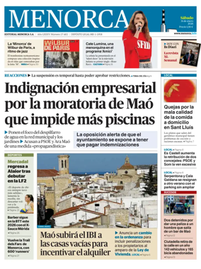 Cover of Menorca Diario Insular