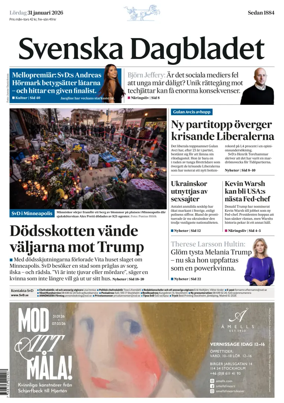 Cover of Svenska Dagbladet