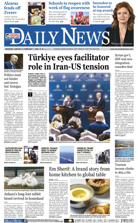 Cover of Hurriyet Daily News & Economic Review