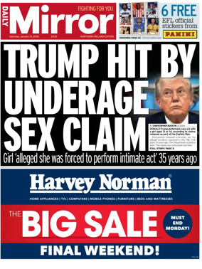 Cover of Daily Mirror (Northern Ireland)