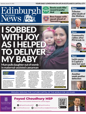 Cover of Edinburgh Evening News