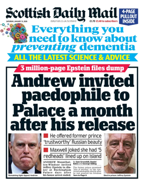 Cover of Scottish Daily Mail