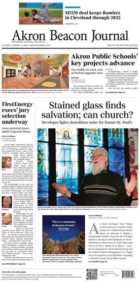 Cover of Akron Beacon Journal