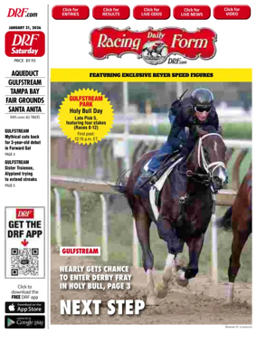 Cover of Daily Racing Form National Digital Edition