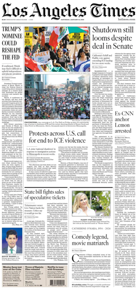 Cover of Los Angeles Times