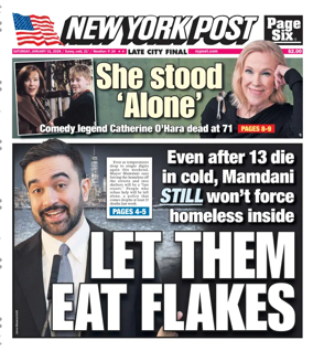 Cover of New York Post