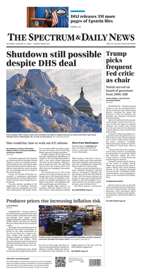 Cover of The Spectrum & Daily News