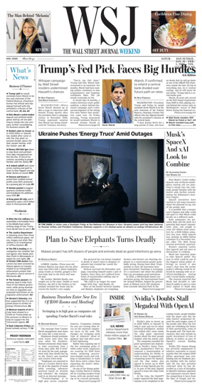Cover of The Wall Street Journal