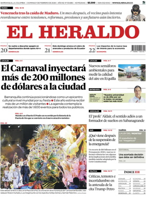 Cover of El Heraldo (Colombia)