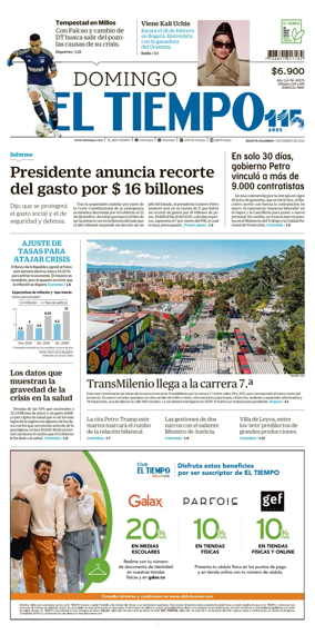 Cover of El Tiempo (Bogota)