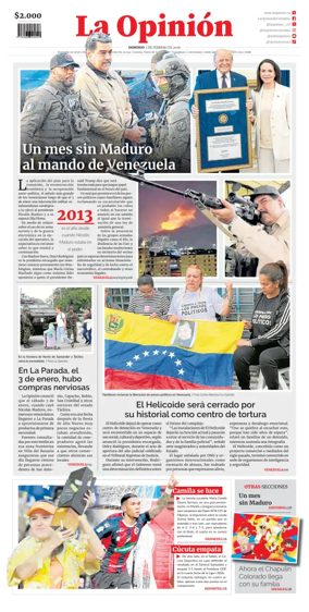 Cover of La Opinion