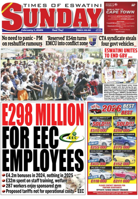 Cover of Times of Eswatini Sunday