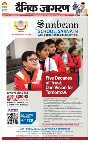 Cover of Dainik Jagran - Varanasi