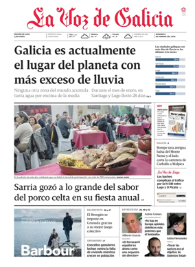 Cover of La Voz de Galicia (Lugo)