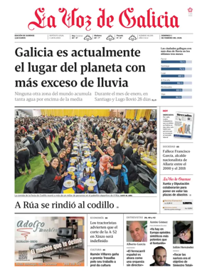 Cover of La Voz de Galicia (Ourense)