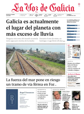 Cover of La Voz de Galicia (Viveiro)