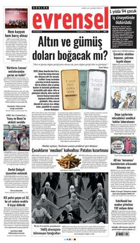 Cover of Evrensel Gazetesi