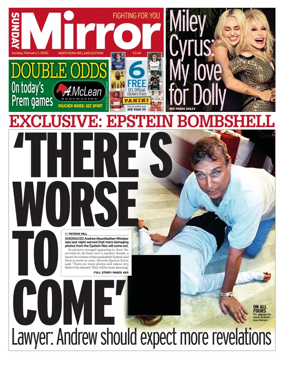 Cover of Sunday Mirror (Northern Ireland)